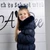 Adee Girls Navy Long Padded Jacket With Fur Trim - Rhea (W266202)