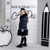 Adee Girls Navy Long Padded Jacket With Fur Trim - Rhea (W266202)