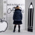 Adee Girls Navy Long Padded Jacket With Fur Trim - Rhea (W266202)