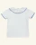 Caramelo Girls White Jersey School T-Shirt with Blue Trim 0110120