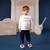 Mitch & Son Boys White Long Sleeve T-Shirt - Sutton (MS26412)