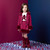 ADEE Girls AUDREY Wine Fur trim bomber W263309