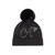 ADEE W261909 APRIL Black Pom pom hat