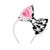 ADEE ALLIE Printed bow headband Black W261907