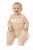 Nursery Time Babys Beige Velour All-in-One with Smocking & Puppy Dog Embriodery BW13-415