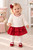 Mintini Girls TOP & SKIRT-IVORY/RED MB7491