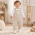 Blues Baby Boys Beige Dunagree Set BB3223