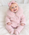Martin Aranda 018-10322 Knitted Coat With Faux Fur Trim Hood - Pink