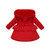 Kinder Boutique Red Stella Winter Coat with Fur & Sparkle Detail