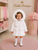 Kinder Boutique White Stella Winter Coat with Fur & Sparkle Detail