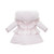 Kinder Boutique Pink Stella Winter Coat with Fur & Sparkle Detail