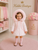 Kinder Boutique Pink Alana Winter Bow Coat with Fur & Sparkle Detail