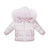 Kinder Boutique Pink Dani Winter Coat with Fur Hood Detail