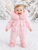 Kinder Boutique Jessica Faux Fur Hood All in One with Bows - Pink
