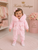 Kinder Boutique Jessica Faux Fur Hood All in One with Bows - Pink