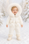 Kinder Boutique Jessica Faux Fur Hood All in One with Bows - Cream