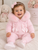 Kinder Boutique Rebecca Faux Fur Hood 2 Piece set with Bows - Pink