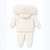 Kinder Boutique Rebecca Faux Fur Hood 2 Piece set with Bows - Cream