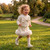 Kinder Boutique Ellie Faux Fur 2 Piece Skirt set with Bow - Cream