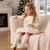 Kinder Boutique Ellie Faux Fur 2 Piece Skirt set with Bow - Cream