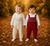 Boys Red Smocked Dungaree Set AM0096