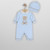 Emile et Rose - Milo Boys Blue Knit All In One & Hat