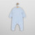 Emile et Rose -Monty Boys Blue & White Velour Babygrow