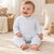 Pastels & Co Boy Blue Herringbone Smash Mock Dungaree Set - Ralph