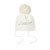 Little A White Knitted Pom Pom Hat - Diamond (LA26316)