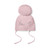 Little A Pink Knitted Pom Pom Hat - Diamond (LA26316)