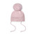 Little A Pink Knitted Pom Pom Hat - Diamond (LA26316)