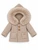 Martin Aranda 018-10331 Knitted Coat With Faux Fur Trim Hood - Beige