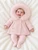 Martin Aranda 018-11322 Knitted Coat with Faux Fur Trim Hood - Pink