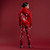 ADee Bonini BNA803 Sparkle Oversized hoodie - Red