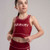 ADee Bonini BNC017 Revive Piping sport crop top - Burgundy