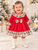 Kinder Boutique Red/Beige Bow Tartan Dress 6060
