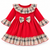 Kinder Boutique Red/Beige Bow Tartan Dress 6060