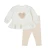 Little A Beige Faux Fur Heart Leging Set  - Demi (LA26305)