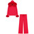 Miss K Girls Red Faux Fur Hooded Lounge Set 3-13 Years LS30099