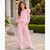 Miss K Girls Baby Pink Faux Fur Shoulder Knitted Lounge Set 3-13 Years 3021