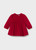 Mayoral Girls pleated velvet dress Red 902