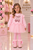 Giorgio Bambini Girls Bow Heart Sweater Dress Pink YG214
