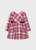 Mayoral Girls Checked Long Sleeve Dress 923  - Red