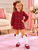 Mayoral Girls Checked Knit Skirt Set 4935 - Red