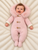 Martin Aranda 028-10321 Knitted Pram Suit with Faux Fur Trim Hood - Pink