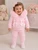 Kinder Boutique Rebecca Faux Fur Hood 2 Piece set with Bows - Pink
