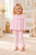 Visara Girls Pink Legging Set with Bow Detail 8759