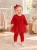 Visara Girls RedTulle Legging Set with Bow Detail 8908
