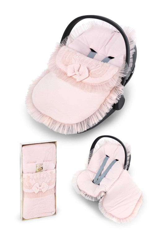 SOFIJA PINK BABY CAR SEAT COVER SOPHIE Kiddie Boutique By Claire