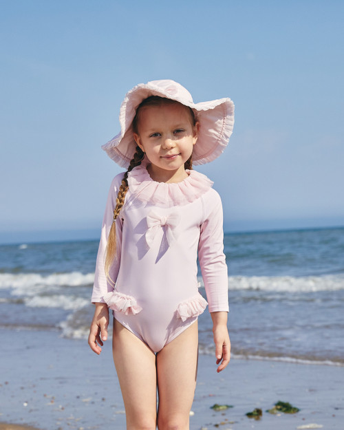 Meshki Swim | Meshki Tulle Bow One Piece Swimsuit - White